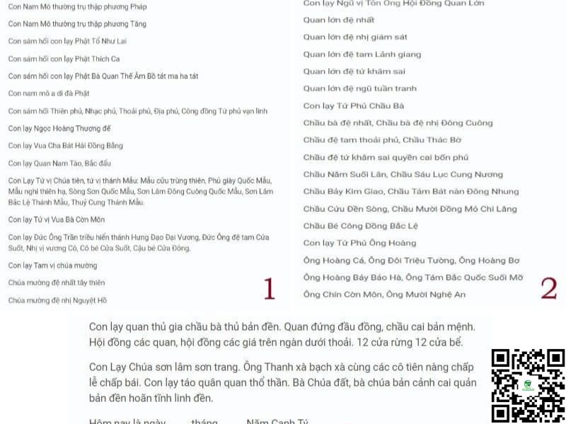Mẫu Văn Khấn Xin Lộc Cô Chín