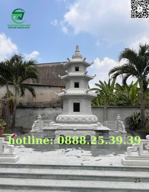 Mộ Tháp Đá Phật Giáo Đẹp Bán Ở Quảng Ninh✔️Tháp Thờ Tro Cốt