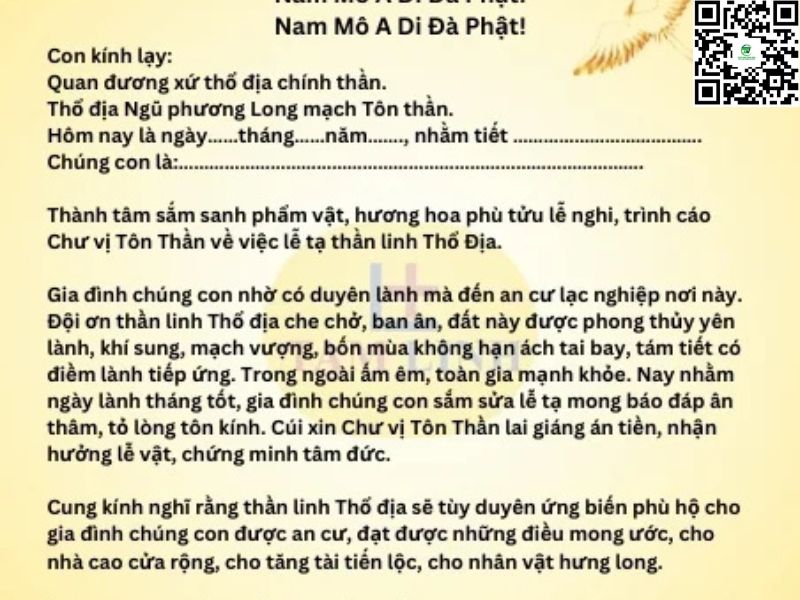 Ý Nghĩa Sâu Sắc Của Việc Thực Hiện Bài Cúng Thổ Thần Đất Đai Định Kỳ