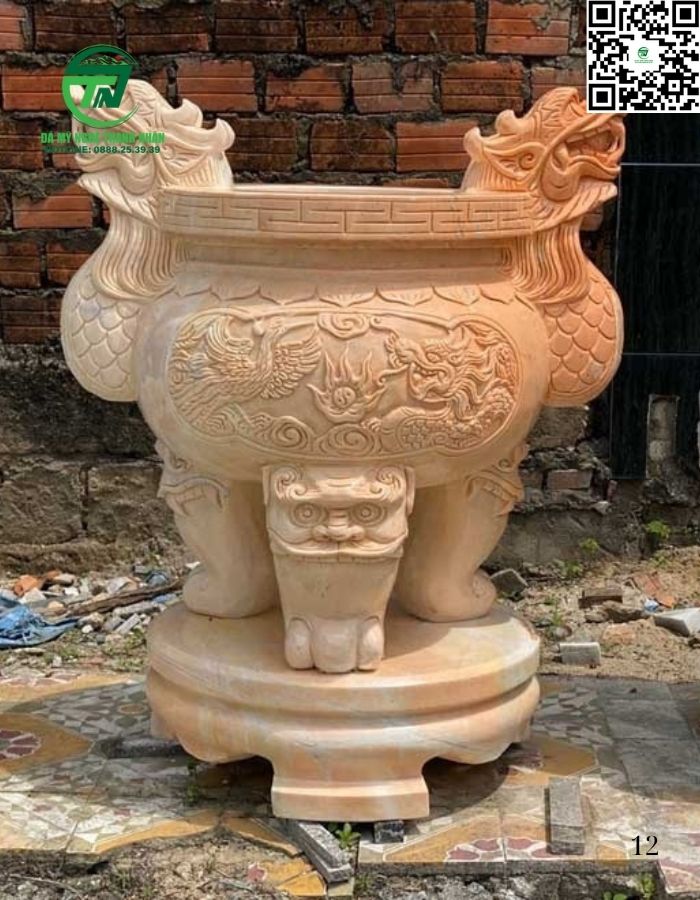 kích thước lư hương đá