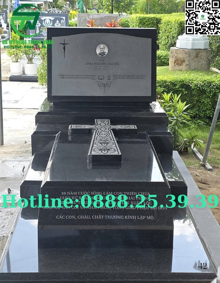 Bia mộ đá hoa cương 
