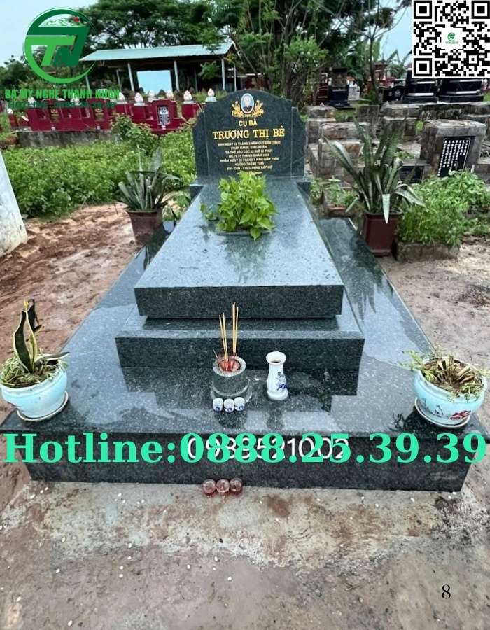 Mẫu mộ ốp đá granite đẹp