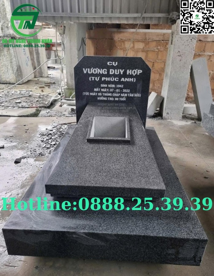 Mộ đôi đá hoa cương đẹp 