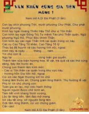 Văn Khấn Mùng 1