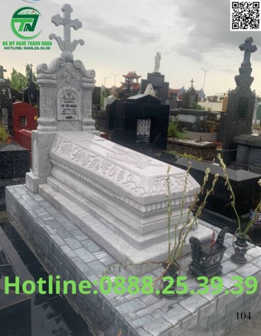 Mộ Công Giáo Đá Trắng Bán Tại Bình Dương