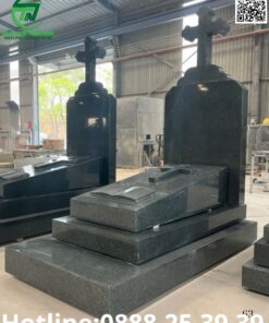 Mộ Công Giáo Đá Khối Đẹp Bán Bến Tre | Giá Rẻ Tại Xưởng✔️ mo cong giao 12