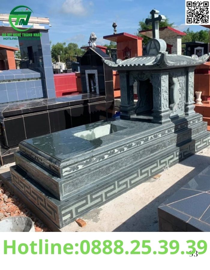 Mộ Công Giáo Đá Khối Đẹp Bán Vũng Tàu | Giá Tốt Tại Xưởng✔️ Mộ Công Giáo Bán Vũng Tàu