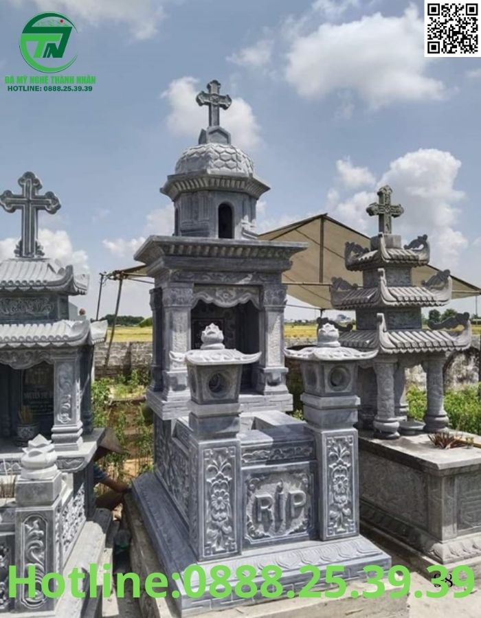 Mộ Công Giáo Đá Khối Đẹp Bán Vũng Tàu | Giá Tốt Tại Xưởng✔️ Mộ Đá Công Giáo Đẹp Bán Vũng Tàu