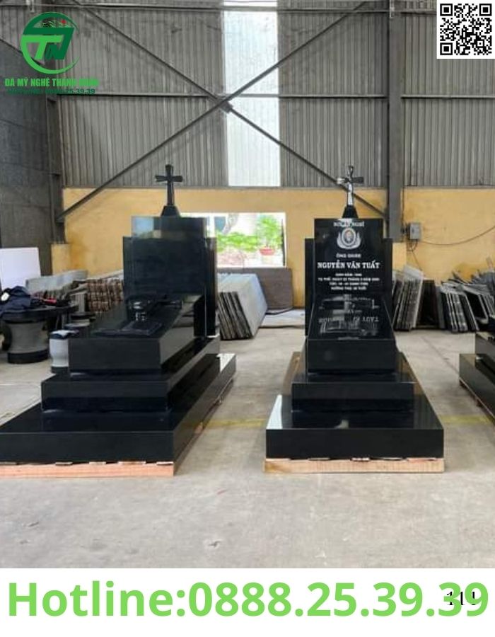 Mộ Công Giáo Đá Khối Đẹp Bán Long An | Giá Tốt Tại Xưởng✔️ Mộ Công Giáo Bán Long An