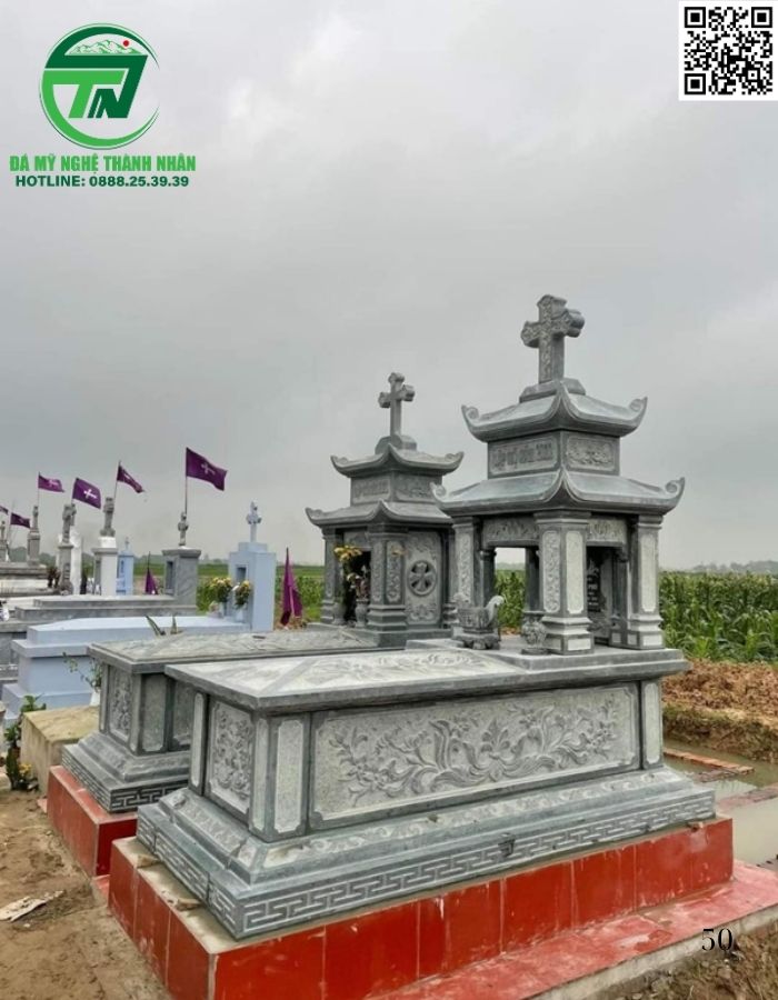 Mộ Công Giáo Đá Khối Đẹp Bán Vũng Tàu | Giá Tốt Tại Xưởng✔️ Mộ Đá Công Giáo Bán Vũng Tàu