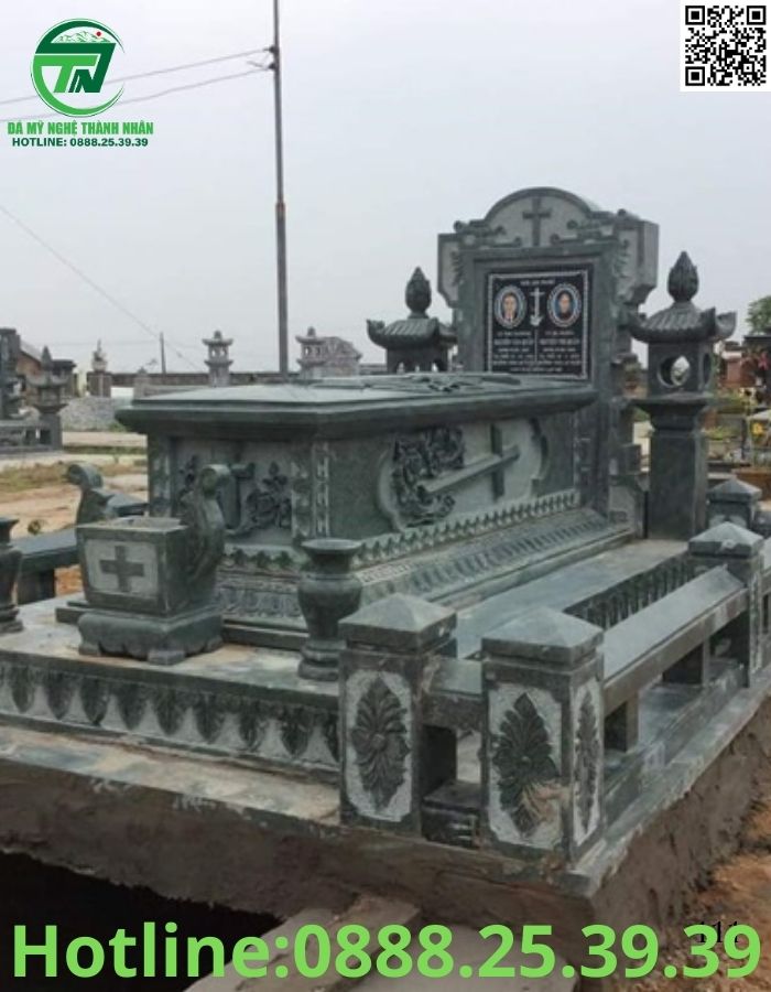 Mộ Công Giáo Đá Khối Đẹp Bán Sóc Trăng | Giá Tại Xưởng✔️ Mẫu Mộ Đá Công Giáo Đẹp Bán Sóc Trăng