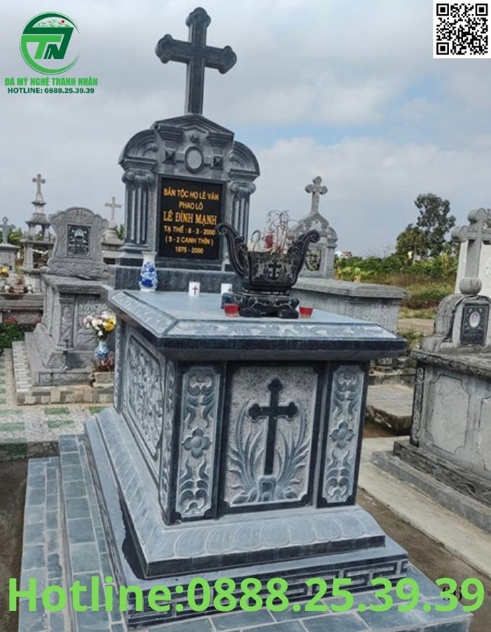 Mộ Công Giáo Đá Khối Đẹp Bán Bạc Liêu | Giá Tại Xưởng✔️ Mẫu Mộ Đá Công Giáo Đẹp Bán Bạc Liêu
