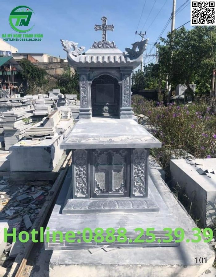 Mộ Công Giáo Đá Khối Đẹp Bán Bạc Liêu | Giá Tại Xưởng✔️ Mộ Đá Công Giáo Đẹp Bán Bạc Liêu