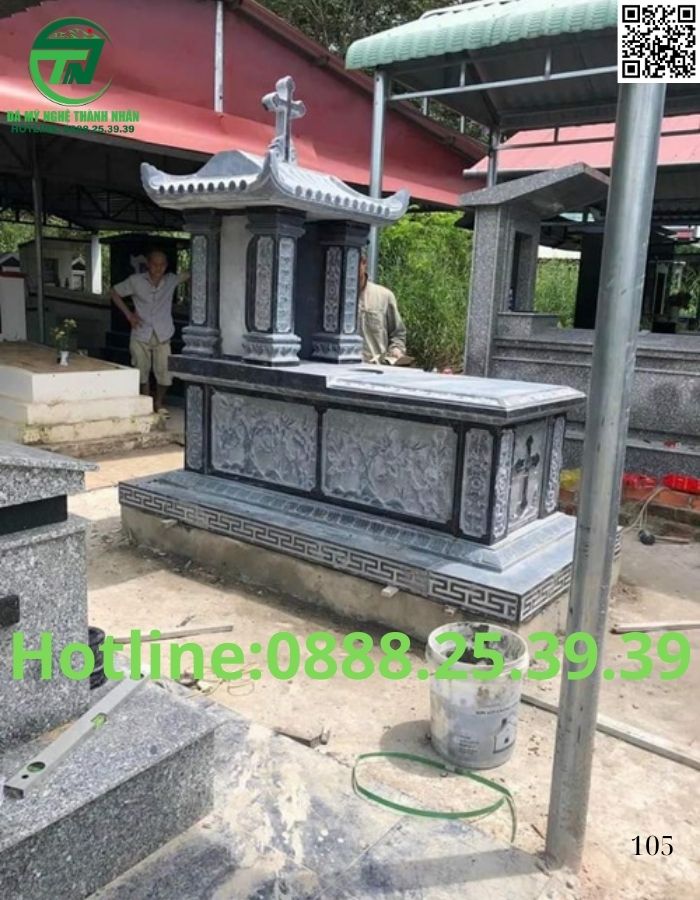 Mộ Công Giáo Đá Khối Đẹp Bán Sóc Trăng | Giá Tại Xưởng✔️ Mộ Đá Công Giáo Đẹp Bán Sóc Trăng