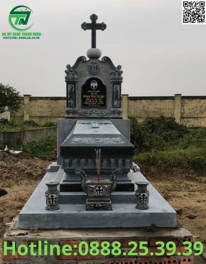 Mộ Công Giáo Đá Khối Đẹp Bán Sóc Trăng | Giá Tại Xưởng✔️ Mộ Đá Công Giáo Bán Sóc Trăng